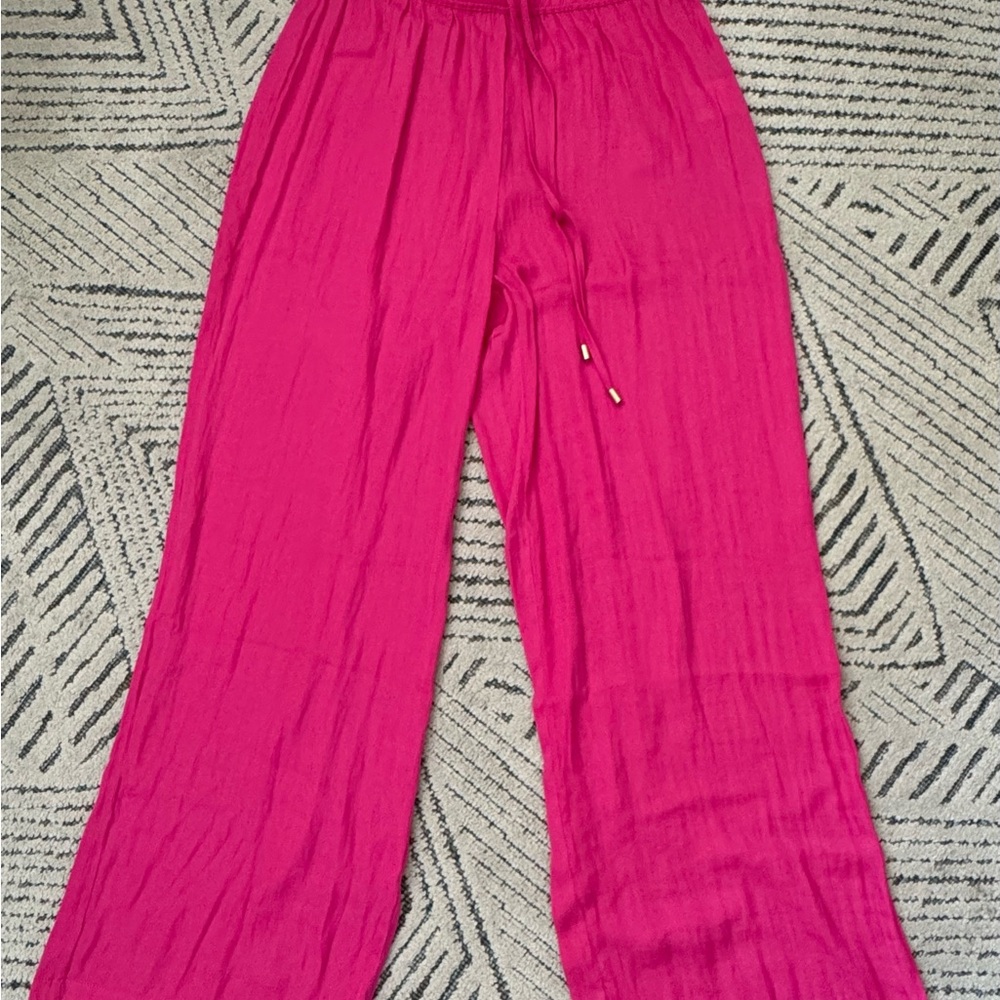 Vibrant Pink Wide-Leg Pants